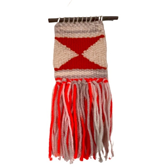 HANDMADE HANDWOVEN MINI TAPESTRY WALL HANGING WEAVING ART - Picture 1 of 4